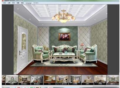 墙纸效果图制作软件四维星正版家装客厅室内设计软件开发 