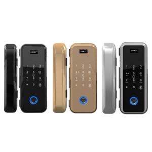 小家丁玻璃门指纹锁办公室智能锁单开双开免开孔免布线刷卡门禁锁