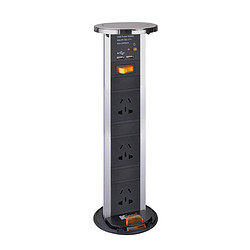 POP-UP SOCKET with CCC Socket and USB Charger Port – Satin nickel