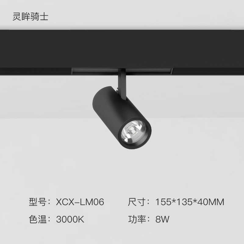 仙人掌先生明装吊装磁吸轨道灯家用客厅餐厅磁吸射灯北欧无主灯