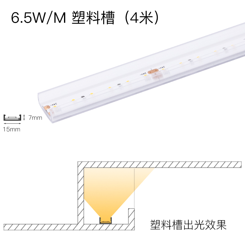 仙人掌先生高端2835芯片LED灯带4米客厅24V天花灯条室内灯光照明