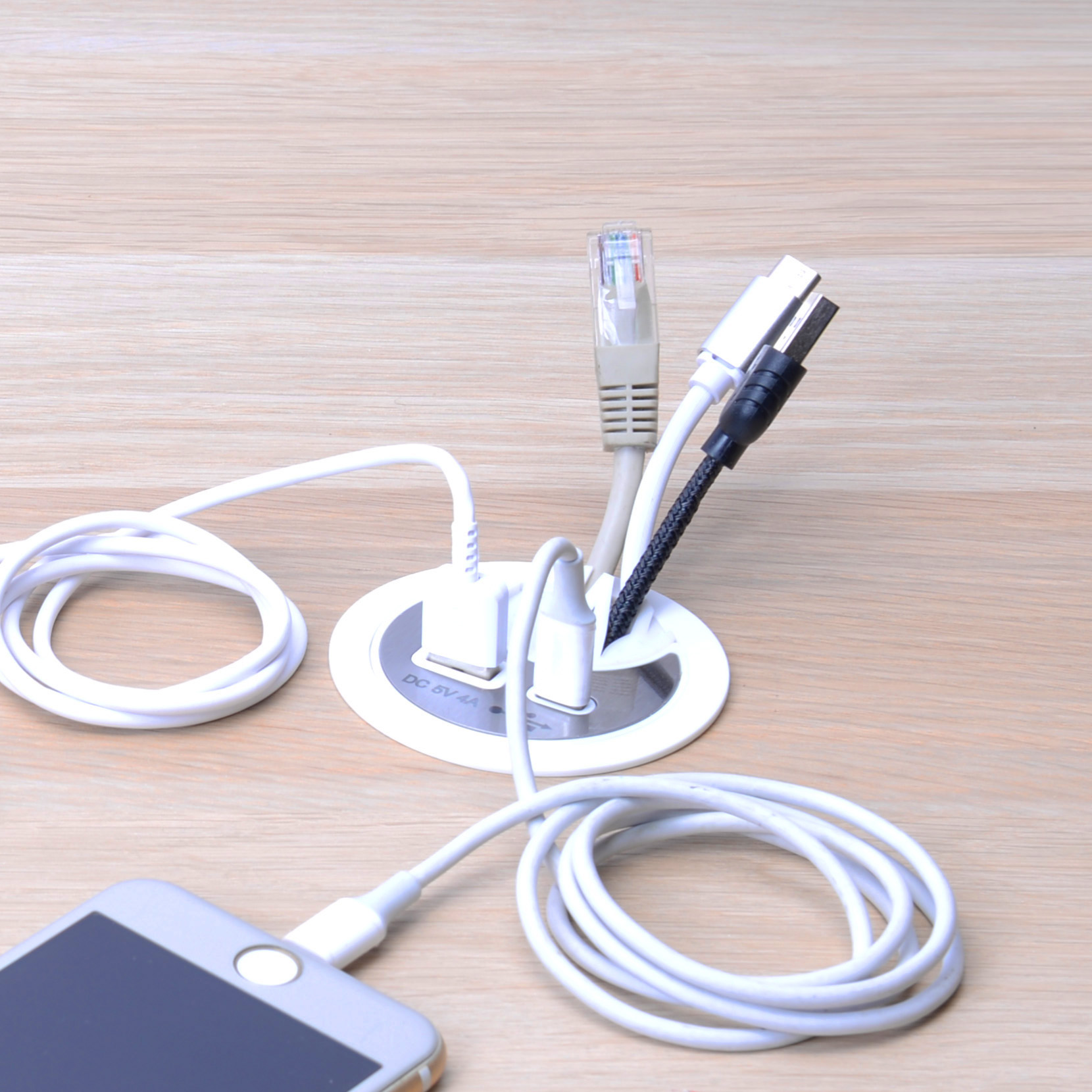 Desktop Grommet with USB Charger
