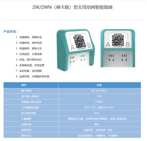 2w/2wn(刷卡版)型无线组网智能插座