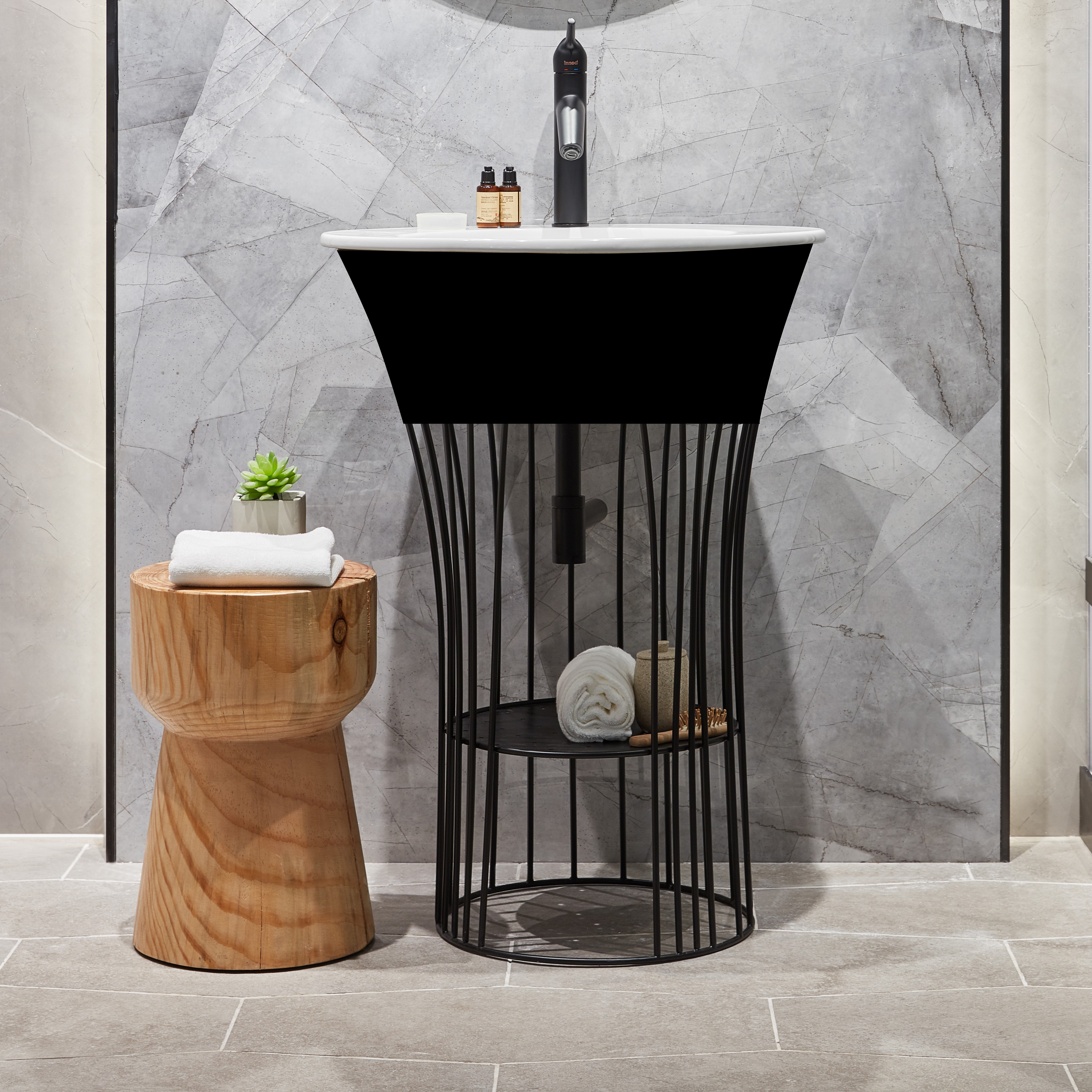 Metal bathroom cabinet