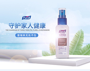 普瑞来Purell免洗洗手液喷雾套装原装进口多用途杀菌随身2件套