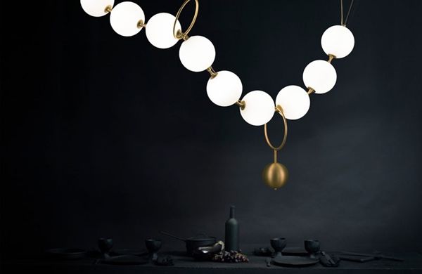 这家加拿大设计公司把灯具做成了一串“珍珠”