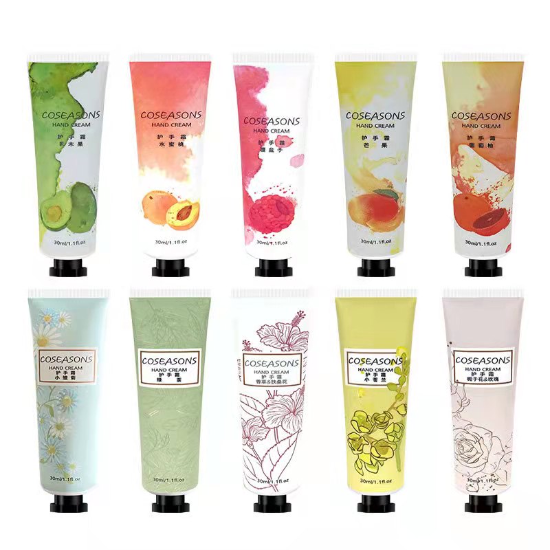 coseasons花草香味30g護手霜化妝品補水保濕防凍護手彩妝廠家