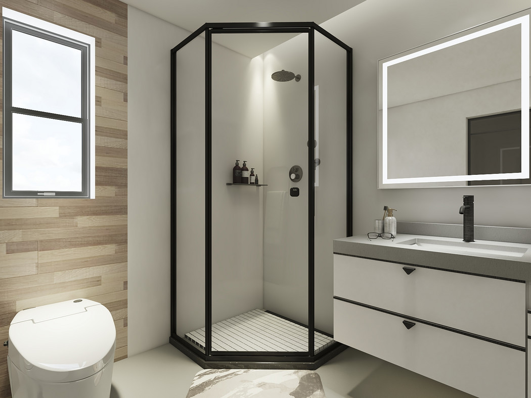 圣莉亚淋浴房定制钻石形s-8833-梵工系列-卫浴五金及配件-建筑装饰-店