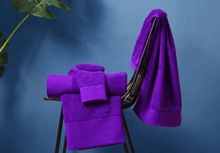 紫色铂金缎毛巾 酒店毛巾定制