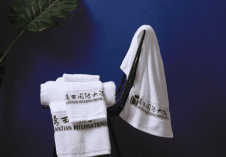 色织缎档提花 酒店毛巾定制