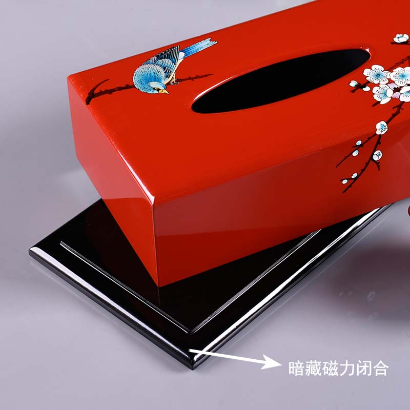 喜鹊登梅纸巾盒