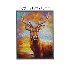 装饰画   玻璃马赛克拼图挂画 麋鹿