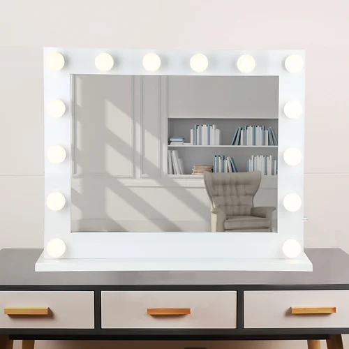 Rectangular Hollywood Bulb Wall Mounted+Table -top Makeup LED Mirror Make-up Mir（1）