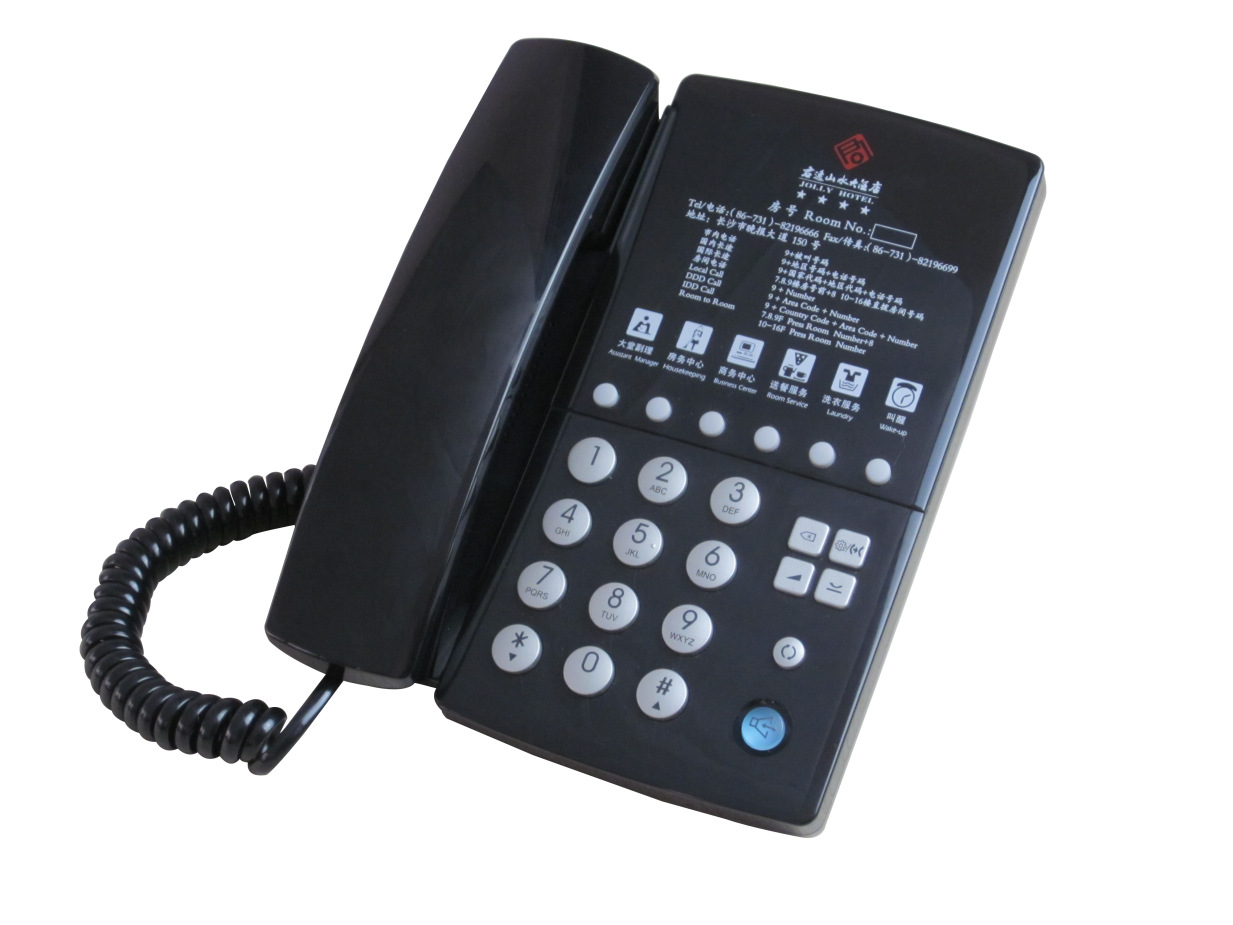 9906一米免提高话质6组客服键留言灯可換面板卡酒店电话