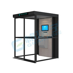 智能环保控烟室E150 铝合金框架结构吸烟房 吸烟室 玻璃吸烟亭