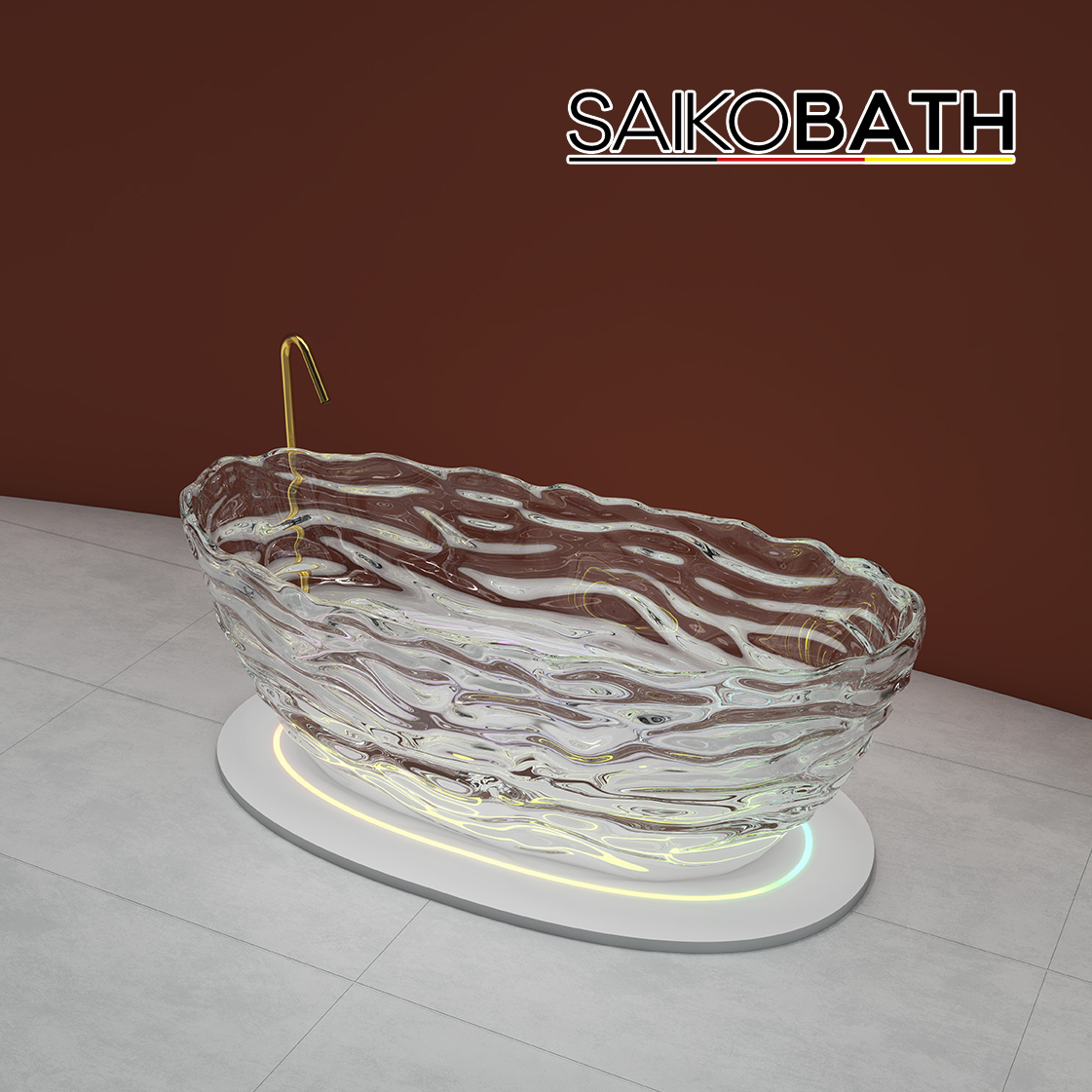 水波纹透明浴缸SG-899C