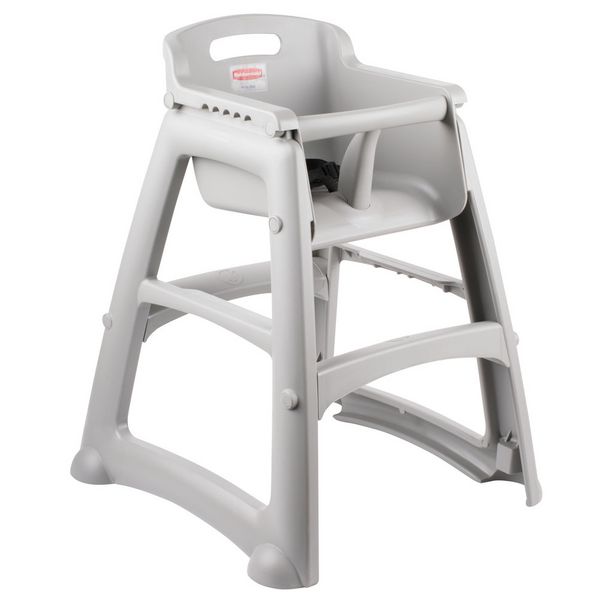 乐柏美 儿童餐椅 灰白色 含托盘无脚轮 最大承重20kg