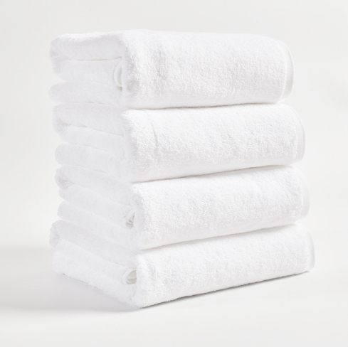 酒店毛巾棉质白色吸水浴巾加厚浴巾汗蒸足疗洗浴毛巾