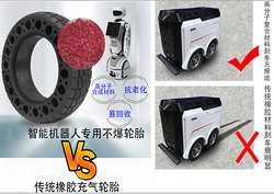 酒店服务机器人用环保免充气TPS轮胎(不用橡胶，地面不留痕迹)