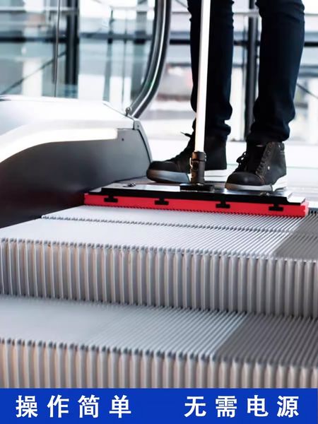自动扶梯清洁刷酒店商场机场海绵擦抹布电梯专用拖把不锈钢伸缩杆