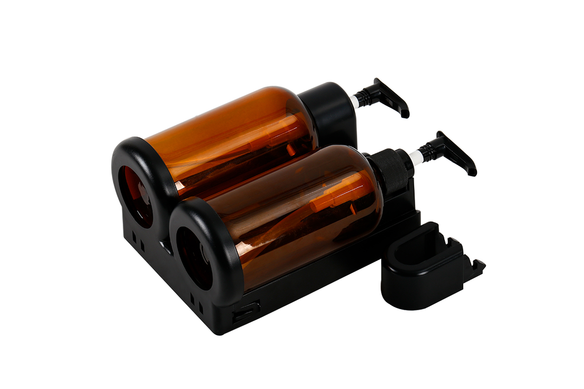 300ml 双头压泵皂液器 黑色   K-G022B