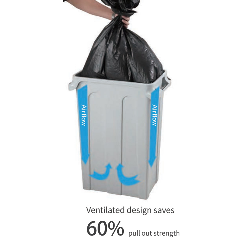 Vicando唯凯多76L垃圾桶商用厨房卫生间厕所塑料办公室家用废纸篓SLIM76