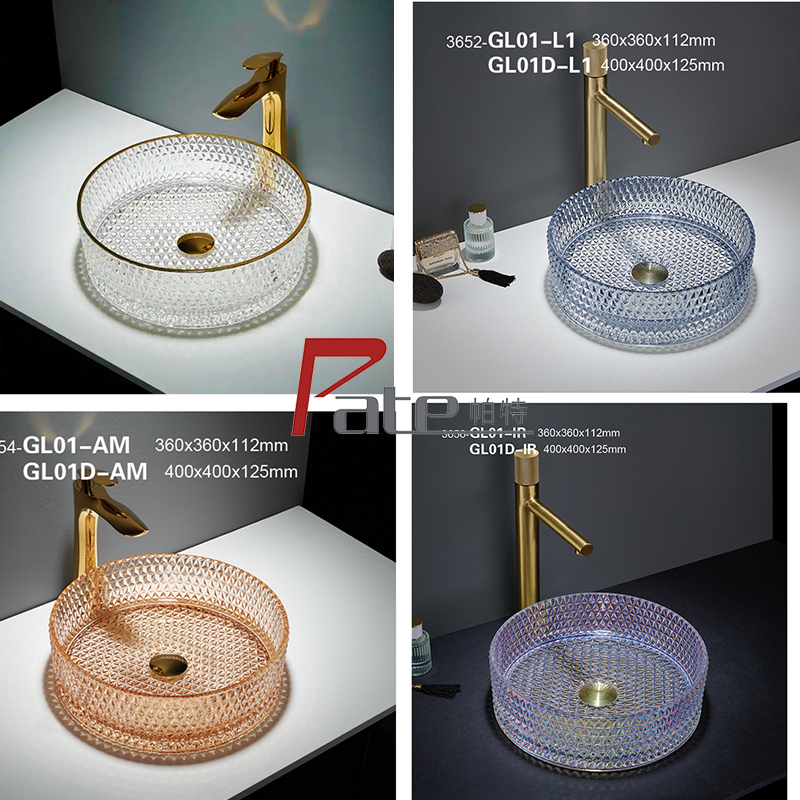 Bathroom sink,glass basin, wash basin, bathroom basin