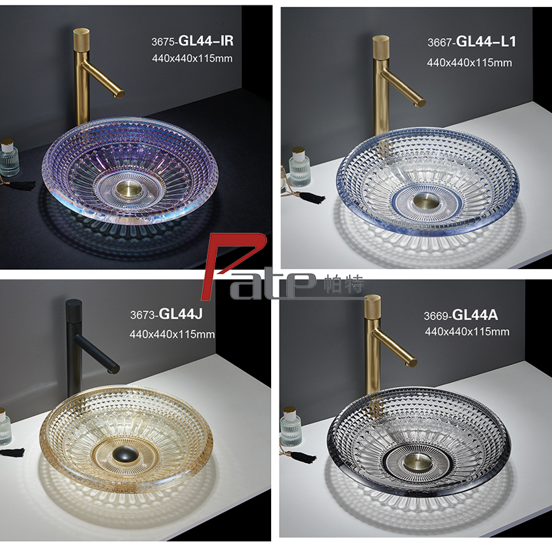 Bathroom sink,glass basin, wash basin, bathroom basin