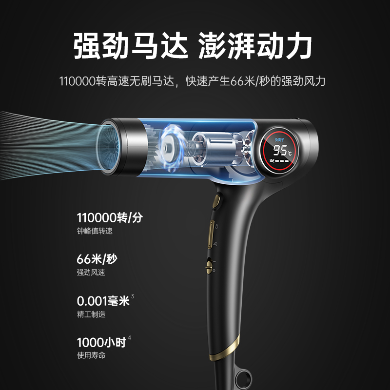 康夫智能全屏高速电吹风 S4