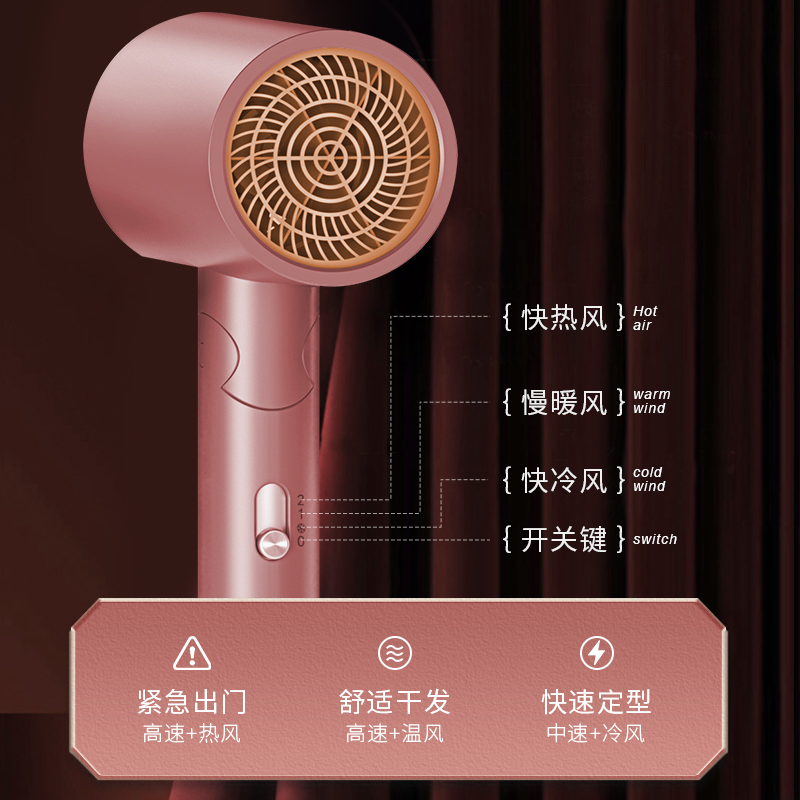 康夫负离子折叠电吹风 KF-5140