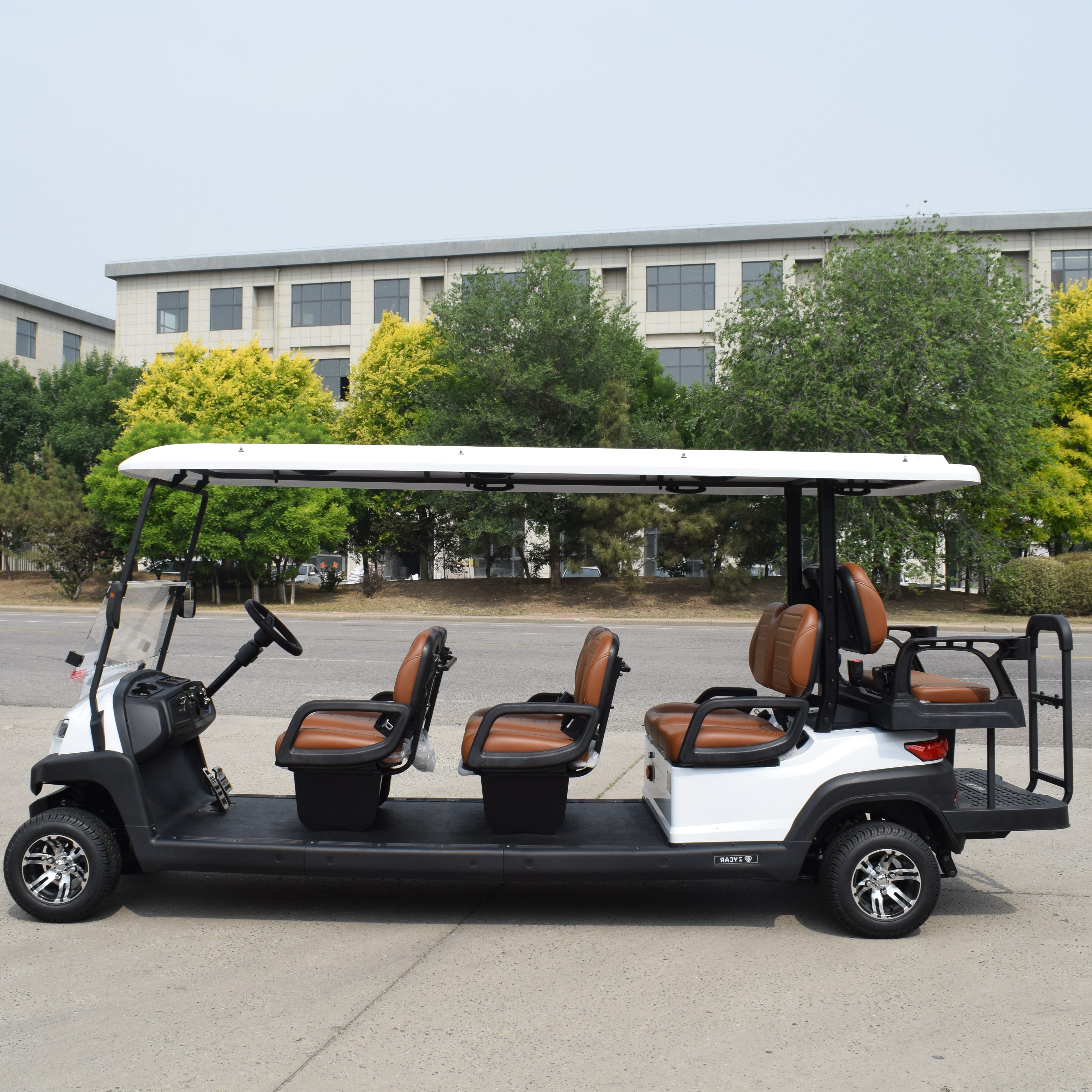 ZYCAR 8-seater electric golf cart with rear-facing seats Z6C