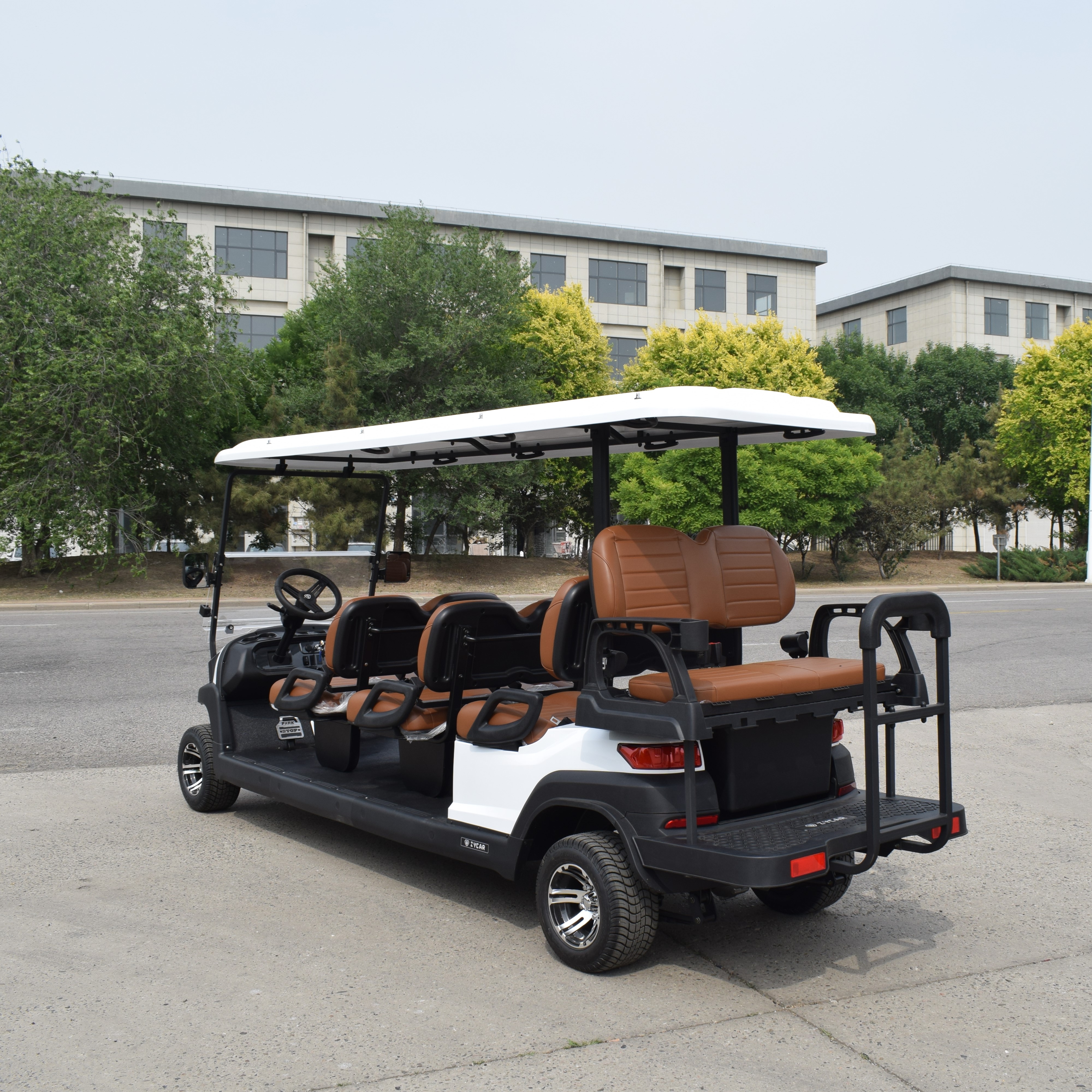 ZYCAR 8-seater electric golf cart with rear-facing seats Z6C