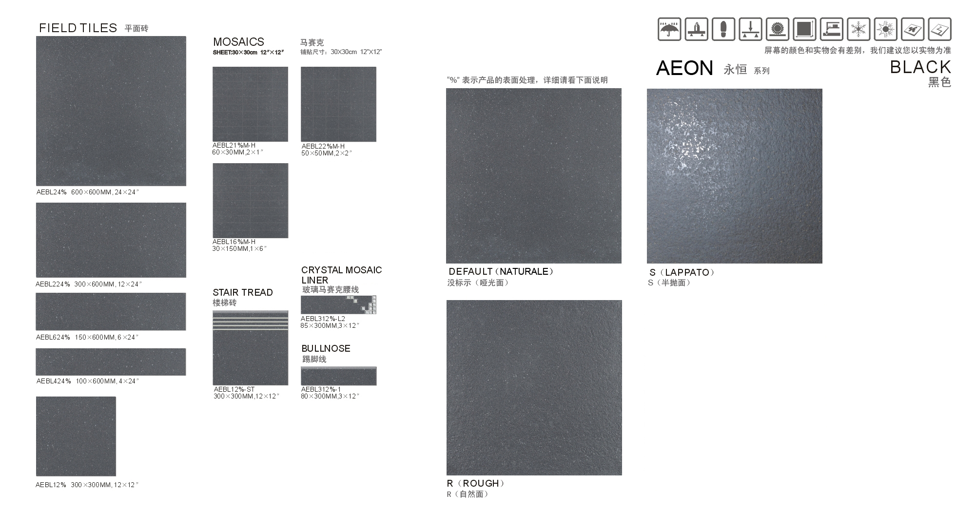Novacasa 通体砖 Black 黑色 AEBL