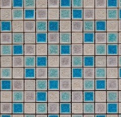 兆丰年-冰裂系列 蓝色棋盘格马赛克
