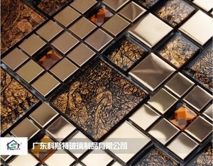科斯特金箔不锈钢水钻马赛克