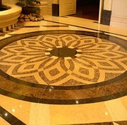 石材地板 黑色圆轮